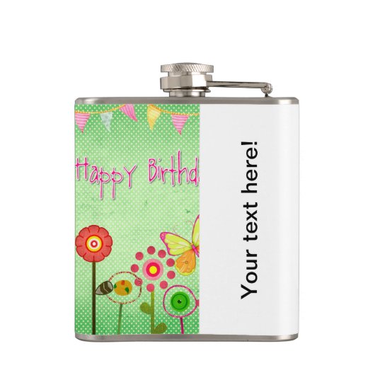 Happy Birthday Flachmann (Rückseite)