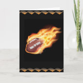 Happy Birthday Flaming Football Card Karte (Vorderseite)