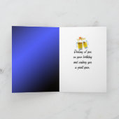 Happy Birthday Flaming Pickleball Paddle Karte (Innenseite)