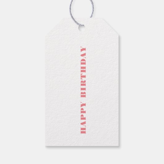 Happy Birthday Flamingo Geschenkanhänger (Rückseite)