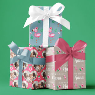 Happy Birthday Flamingo Wrapping Paper Sheets Geschenkpapier Set