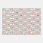 Happy Birthday Flamingo Wrapping Paper Sheets Geschenkpapier Set (Vorderseite 2)