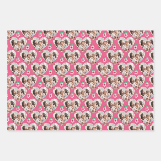 Happy Birthday Flamingo Wrapping Paper Sheets Geschenkpapier Set (Vorderseite)