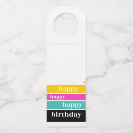 "Happy Birthday" Flasche Tag Flaschenanhänger