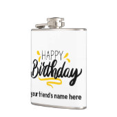 Happy Birthday Flask Individuelle Name Gift Flachmann (Links)