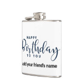 Happy Birthday Flask Individuelle Name Gift Flachmann (Links)