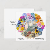 Happy Birthday Flat Card (Vorne/Hinten)