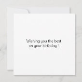 Happy Birthday Flat Card (Rückseite)