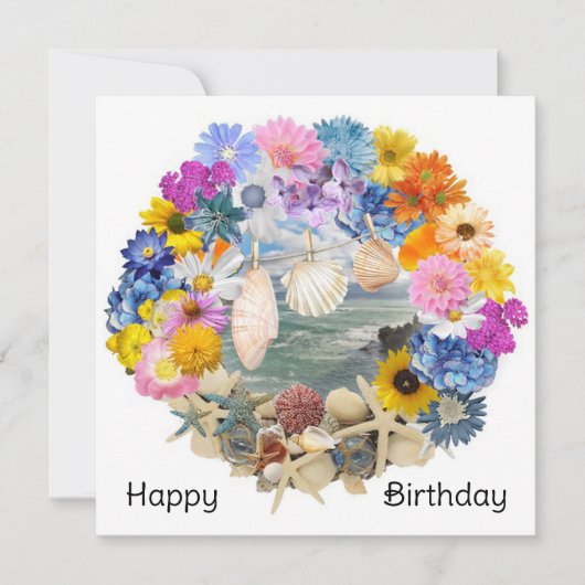 Happy Birthday Flat Card (Vorderseite)