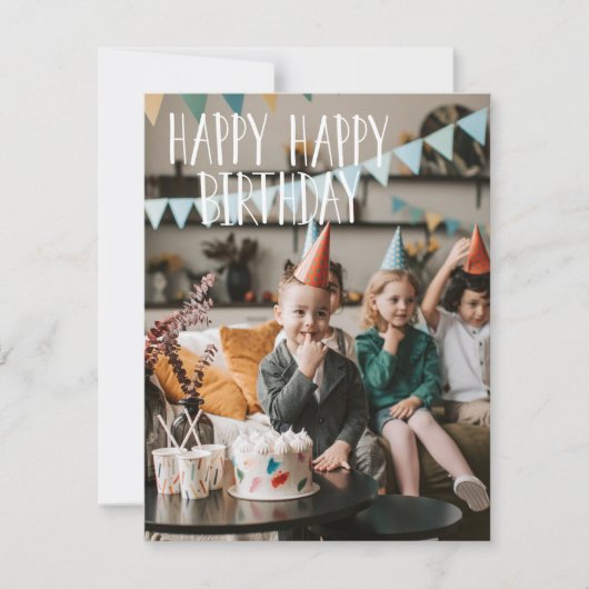 Happy Birthday Flat Card Karte (Vorderseite)