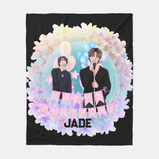 Happy Birthday Fleece Blanket (Vorderseite)