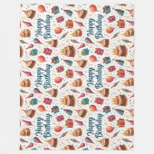Happy Birthday Fleece Blanket mit Balloons (Vorderseite)