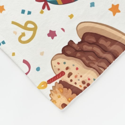 Happy Birthday Fleece Blanket mit Balloons (Ecke)