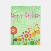 Happy Birthday Fleecedecke (Vorderseite)