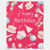 Happy Birthday Fleecedecke (Vorderseite)