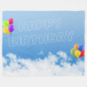 HAPPY BIRTHDAY FLEECEDECKE (Vorderseite (Horizontal))