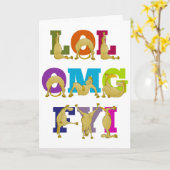 Happy Birthday Flexi Pony LOL FYI OMG Karte (Gelbe Blume)