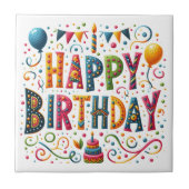 Happy Birthday Fliese (Vorderseite)