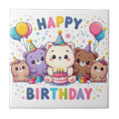 Happy Birthday Fliese (Vorderseite)