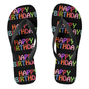 Happy Birthday Flip Flops Badesandalen