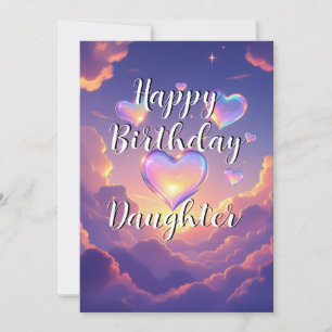 Happy Birthday Floating Hearts Birthday Card Feiertagskarte