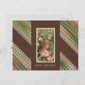 Happy Birthday Floral Beauties Postkarte (Vorne/Hinten)