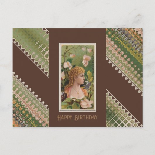Happy Birthday Floral Beauties Postkarte (Vorderseite)