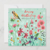 Happy Birthday Floral Blume | Grußkarte Karte (Vorderseite)