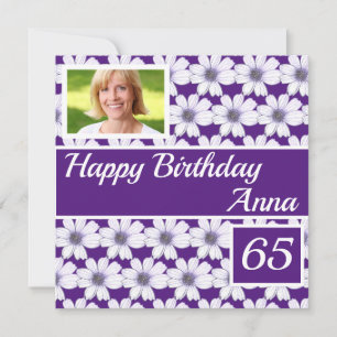 Happy Birthday Floral Design Custom Card