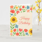 Happy Birthday Floral For Her Greeting Card Karte (Gelbe Blume)