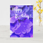 *~* Happy Birthday Floral Hydrangea Blume Karte (Gelbe Blume)