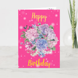 Happy Birthday Floral Karte