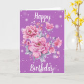 Happy Birthday Floral Karte (Gelbe Blume)
