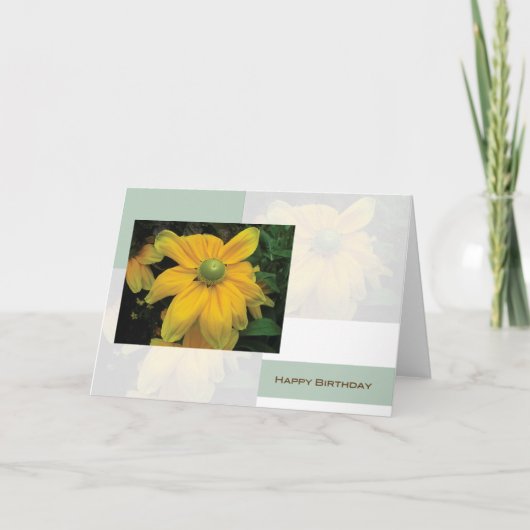 Happy Birthday Floral Karte (Vorderseite)