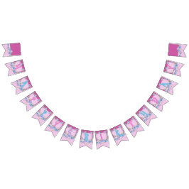 Happy Birthday Floral Pink Lila Polka Dots Party Wimpelkette