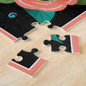 Happy Birthday Floral Rainbow Cake Slice & Foto Puzzle (Seite)