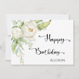 Happy Birthday Floral Watercolor Karte