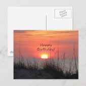 Happy Birthday Florida Orange Sunset Postkarte (Vorne/Hinten)