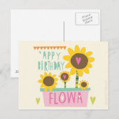 Happy Birthday Flowa - Manchester Card Postkarte (Vorne/Hinten)