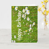Happy Birthday flower card Daisy Karte (Gelbe Blume)