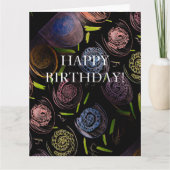 HAPPY BIRTHDAY FLOWERS GOOD GREETINGS KARTE (Vorderseite)