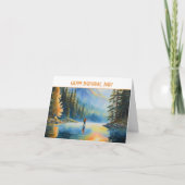 Happy Birthday Fly Fisherman Vater Karte (Vorderseite)