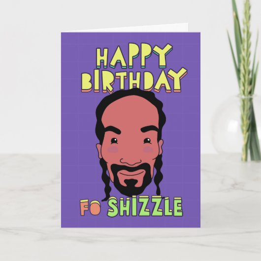 Happy Birthday Fo Shizzle Karte (Vorderseite)