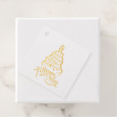 Happy Birthday Foil Favor Tag (Mit Box)
