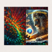 Happy Birthday Folded Card (Außenseite Aufgefaltet)