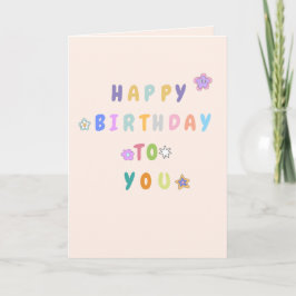 ' Happy birthday 'Folded Greeting Card Karte