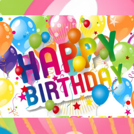 Happy Birthday Folded Greeting Card Karte