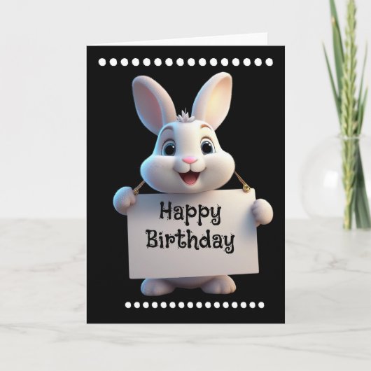 HAPPY BIRTHDAY Folded Greeting Card Karte (Vorderseite)