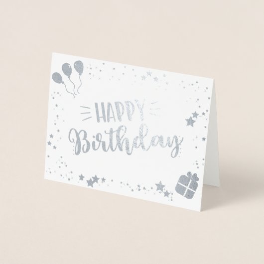 Happy Birthday Folienkarte (Vorderseite)