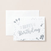 Happy Birthday Folienkarte (Vorderseite mit Umschlag)